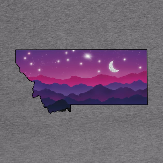 Montana mountains at night by LM Designs by DS